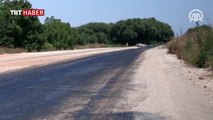 Antalya'da sıcak hava asfaltı eritti