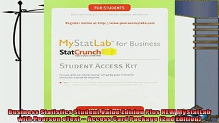 different   Business Statistics Student Value Edition Plus NEW MyStatLab with Pearson eText  Access