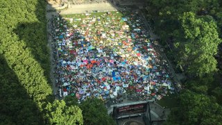 Crowds Rush Bryant Park On First Movie Night Of Summer