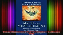 READ book  Myth and Measurement The New Economics of the Minimum Wage Full Free
