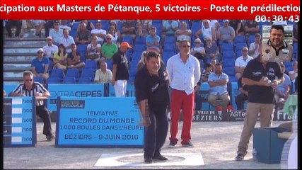Record du monde des 1000 boules, 10 tireurs, 1 heure à Béziers : la performance de P QUINTAIS et C RAKOTOARIVELO