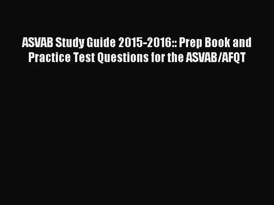 Read ASVAB Study Guide 2015-2016:: Prep Book an...