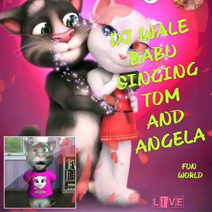 DJ wale babu song talking Tom and Angela singing song very cute