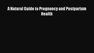 Read A Natural Guide to Pregnancy and Postpartum Health Ebook Free