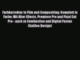 Read Farbkorrektur in Film und Compositing: Komplett in Farbe: Mit After Effects Premiere Pro