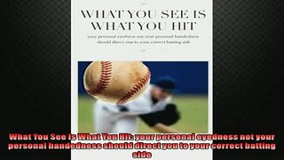Free PDF Downlaod  What You See Is What You Hit your personal eyedness not your personal handedness should READ ONLINE