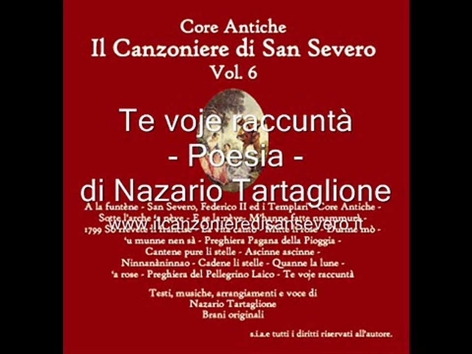 Te voje raccuntà - Poesia