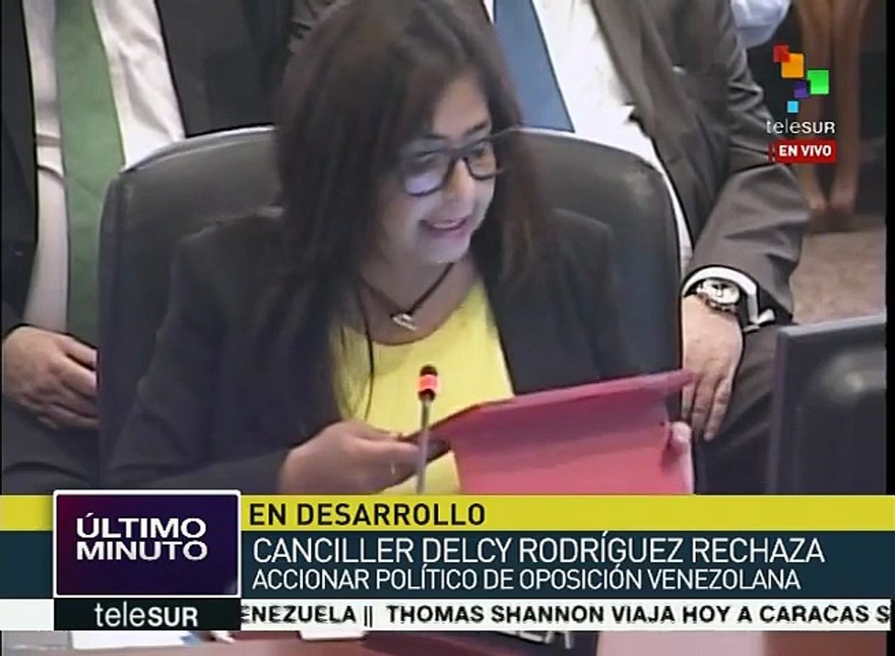 Rodríguez: Venezuela rechaza intervención extranjera en sus asuntos