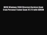 Read MCSE Windows 2000 Directory Services Exam Cram Personal Trainer Exam 70-217 with CDROM