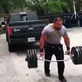 Man Pulls Truck While Lifting 415lbs