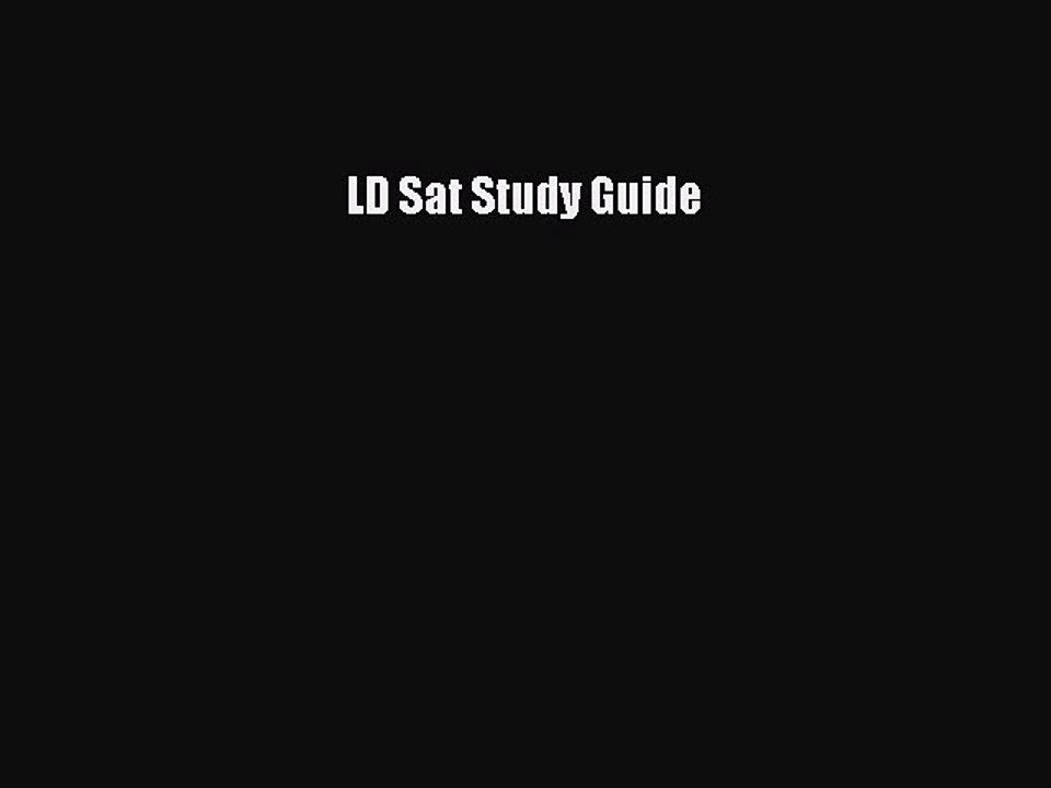 Read LD Sat Study Guide Ebook Free