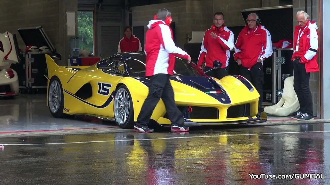 Christine Sloss driving her Ferrari FXX K on SPA! Accelerations, Backfire & More!