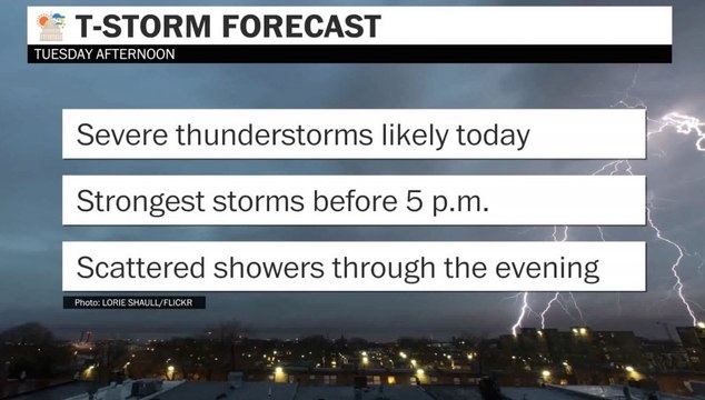Severe thunderstorms moving through D.C. region