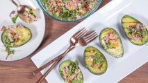 Salad-Stuffed Grilled Avocados Are the Protein- and Fiber-Filled Dish You've Been Craving