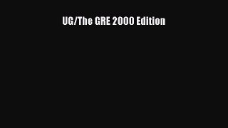 Read UG/The GRE 2000 Edition Ebook Free
