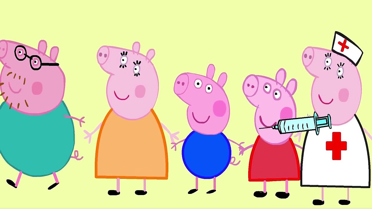 Peppa Pig y George pintado coche de policía en español latino Canciones Infantiles En Espanol