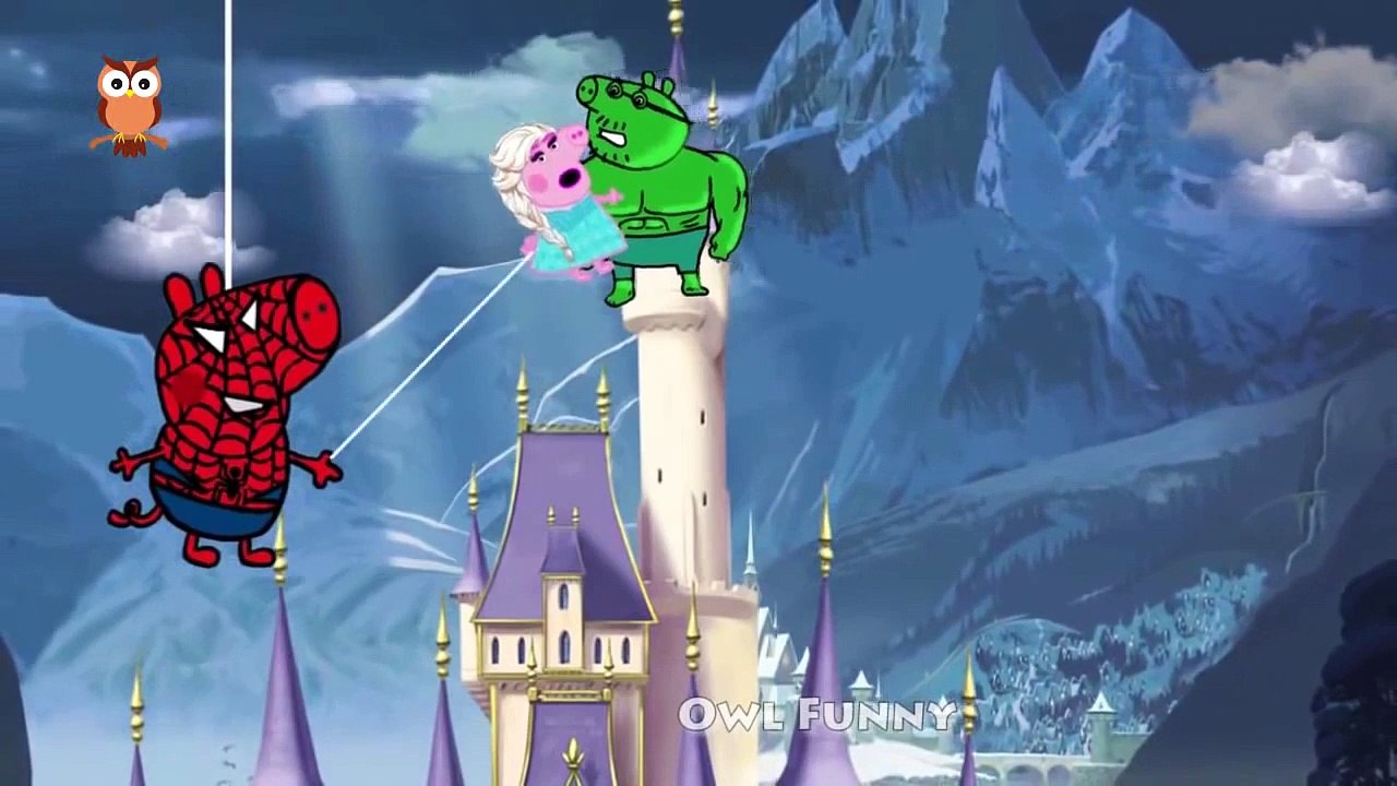 Peppa Pig Frozen Crying # Spider Man battling Hulk # Daddy Finger Family Nursery Rhyme
