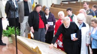 Four Parishes Visit Cathedral on April 25, 2010 to see the Shroud