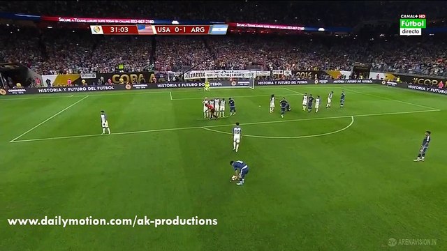 Lionel Messi SUPER FREE KICK Goal HD USA 0-2 Argentina Copa America Centenario 2