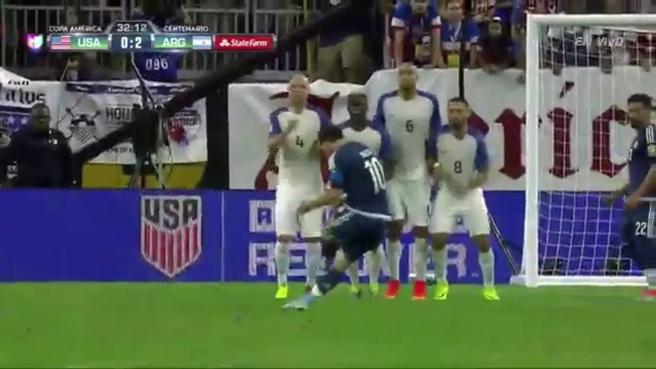 USA vs Argentina 0-2 FANTASTIC Goal Gol de Lionel Messi Copa America -2016