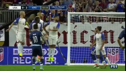 USA vs Argentina 0-4 22/06/2016 All goals and highlights