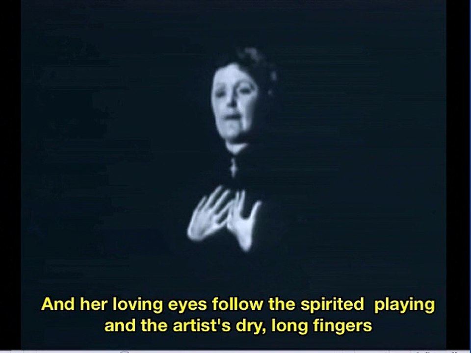 Edith Piaf L' Accordeoniste English subtitles