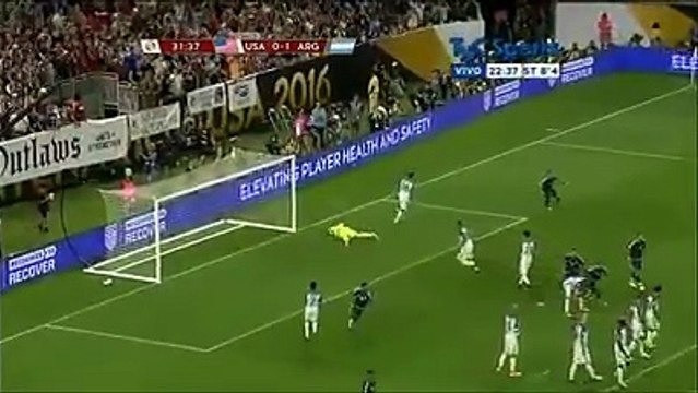 Lionel Messi Amazing Free Kick Goal - USA vs Argentina 0-4 (Copa America 2016) HD