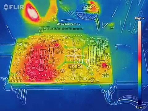 AMD Radeon RX 480 Thermal Camera - 71.9c Max Temp