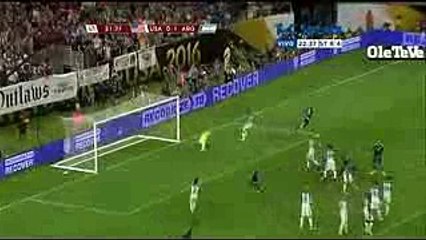 USA vs Argentina 0-4 Golazo de Lionel Messi free kick