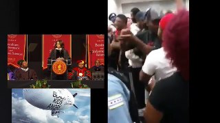 Black people threaten death at police headquarters