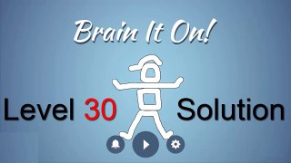 Brain It On Level 30 Solution - Place the ball in the orange box {3 Stars}
