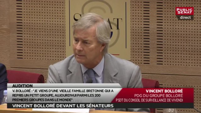 Bolloré : Je ne suis pas la cause des problèmes de Canal, je suis la conséquence et peut-être la solution