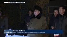 Core du Nord: deux missiles  moyenne porte tirs la nuit dernire