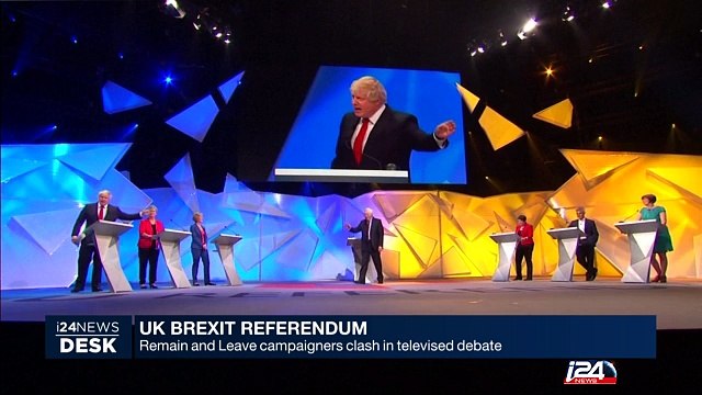 06/22: UK Brexit Referendum: Remain and leave campaigners clash in televised debate