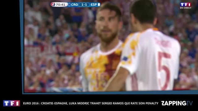 Euro 2016 : Croatie-Espagne, Luka Modric trahit Sergio Ramos qui rate son penalty (Vidéo)