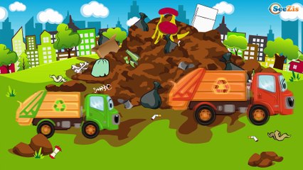 The Tow Truck - Service Vehicles. The Ambulance with Fire Truck. Trucks Cartoons for Children