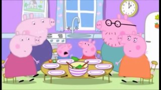Peppa pig Family Little George Dinosaur scares and running for Peppa Pig Crying 5