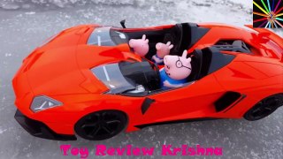 Peppa Pig on the Lamborghini
