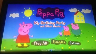 Peppa Pig My Birthday Party And Other Stories DVD Menu Walkthrough