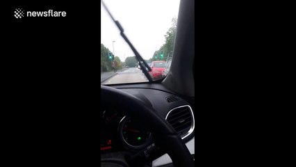 Massive queue of cars to get into Glastonbury