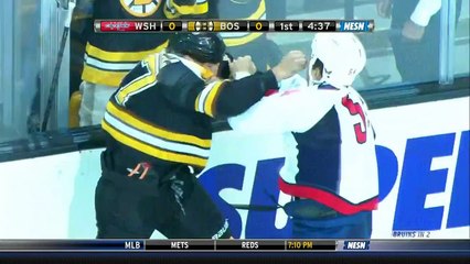Milan Lucic fights Joel Rechlicz w/SlowMo 9/23/13