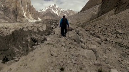 "Flying my copter to Trango Towers"