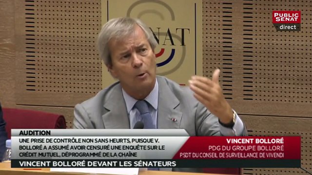 Bolloré : Je ne suis pas la cause des problèmes de Canal, je suis la conséquence et peut-être la solution