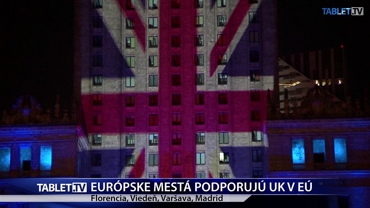 Európske mestá sa odeli do britských zástav. Európania si brexit neželajú