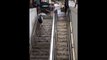 Metro subway station filled rain/flood water in Washington, USA