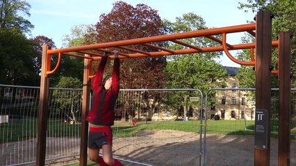 Tough Mudder Challenge #2: Monkey bars - by Alexander Mars and Fanny Ahlfors