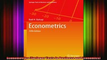 READ book  Econometrics Springer Texts in Business and Economics Full Free