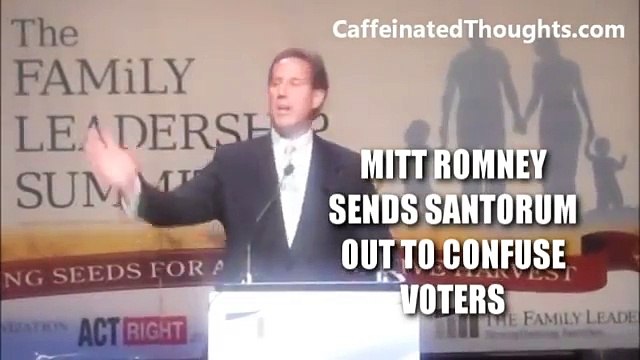 Mitt Romney Sends Rick Santorum Out To Confuse Voters! WOOC ADVERT#15
