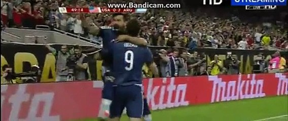 1-0 Ezequiel Lavezzi Goal HD - USA 0-1 Argentina