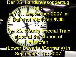 Dampflok 01 533 vor dem 25. Landkreissonderzug im Bf Vilshofen /Ndb. ·  01. Sept. 2007